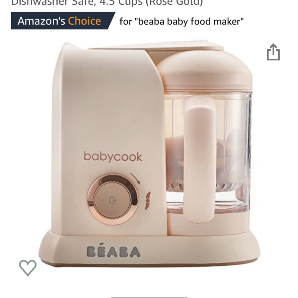 BEABA baby cook and blender in Rose Gold EUC